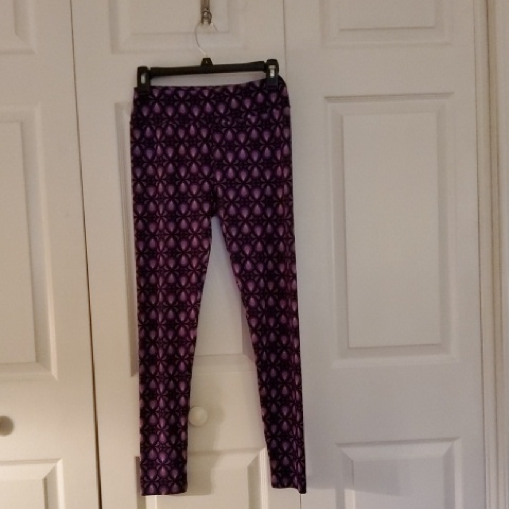 LuLaRoe Purple Geometric Leggings